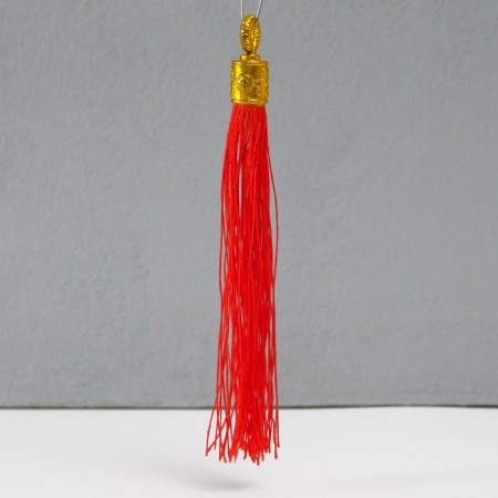 Textile suspension, plastic "Brush. Hieroglyph" red 1.5x1.5x17 cm-1