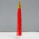 Textile suspension, plastic "Brush. Hieroglyph" red 1.5x1.5x17 cm