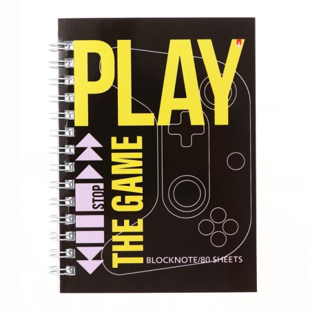 A6 notebook, 80 sheets on the crest, cover of laminated cardboard, mix-9