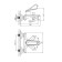 Bath mixer Rush Nevis NE1735-44, single-leaf, short surge, chrome