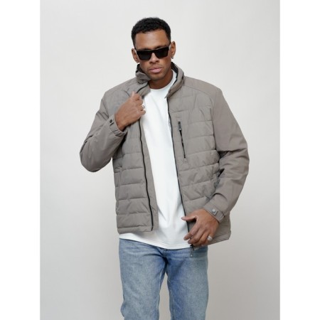 Men's spring jacket, size 56, gray color-10