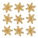 Decor "Snowflakes", set 9 pcs., Color gold