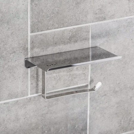 Toilet paper holder, with a shelf for a phone-12