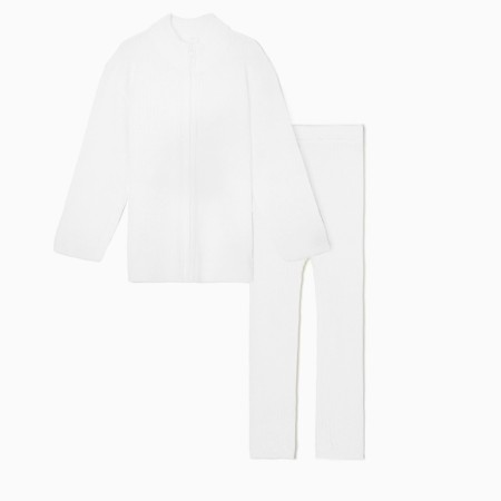 Costume (sweater and trousers) children's minku, white color, height 140 cm