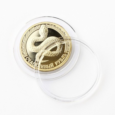 New Year's Coin "Love and Happiness" for the New Year, Diam. 2.2 cm-4