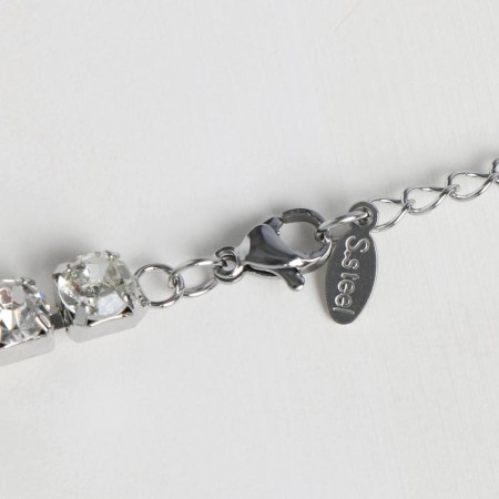 The necklace "Pearl luxury" ball No. 12, white color in silver, l = 30 cm-1