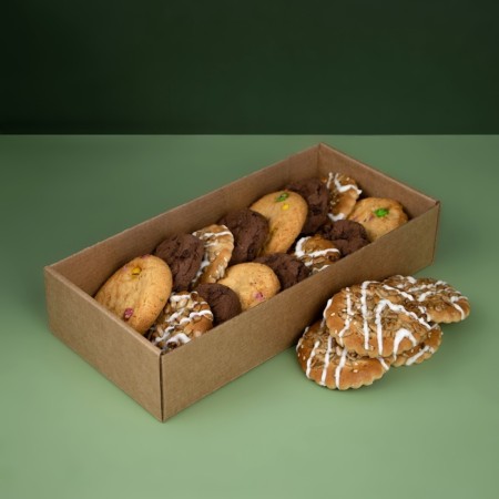 The box is self -assembly, with a window, craft, brown 16 x 35 x 12 cm, set 5 pcs.-2