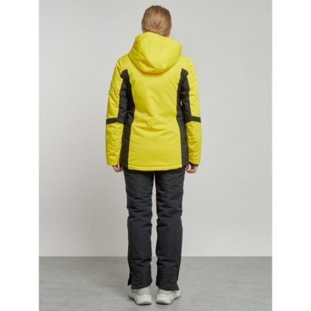 Ski costume female winter, size 42, yellow color-3