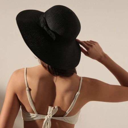 Women's hat minku "Beach", size 56-58, black color-1