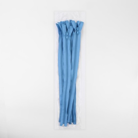 Lightning "Spiral", No. 5, detachable, automatic lock, 40 cm, blue color-2