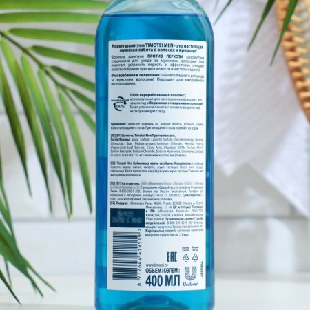 Timotei men's hair shampoo "Against Dandruff", 400 ml-1
