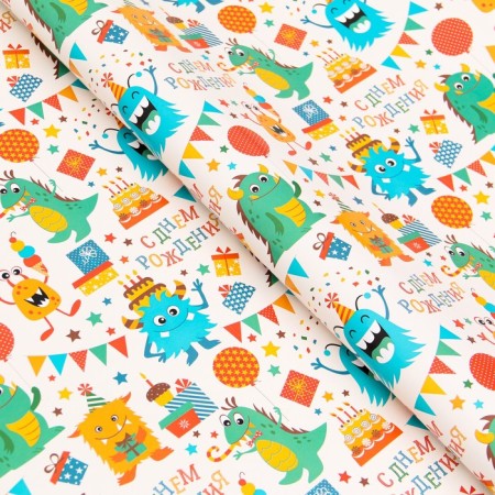 Glossy packaging “Dinosaurus”, 70 × 100 cm, 1 pc.-4
