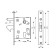 Soldering lock for sliding gates, Bulat ZV 4-1K.50.72.25.04, under c/m, chrome