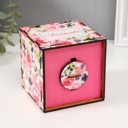 Piggy bank Cube "Wealth" 10x10x10 cm-5