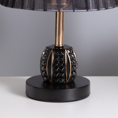 Table lamp "Claudia" 1x40W E27 1x5W LED Black/Transparent 21x21x34cm-3