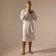 Wafel dressing gown Male SL Home: BOHO "Blanc de Blanc", size L, 100% cotton, 280 g/m2
