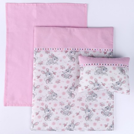 Puppet bed "Zaychat", x/b: sheet, blanket 46 × 36 cm, pillow 23 × 18 cm-6
