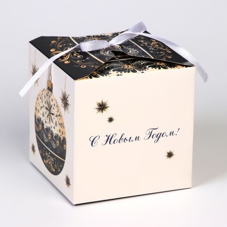 Gift Folding Box "Firing to the Christmas tree", 10 x 10 x 10 cm-1