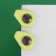 Avocado plastic earrings, brown-salad color