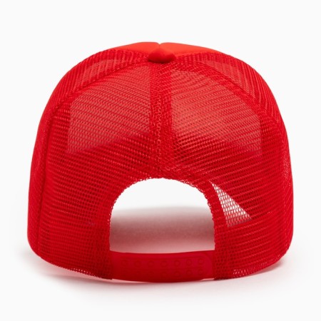 Baseball cap with minaku grid, red color, size 56-58-7