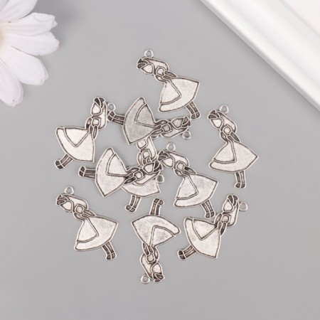 Decor for creativity Metal "Alice" silver 3.2x2 cm-2