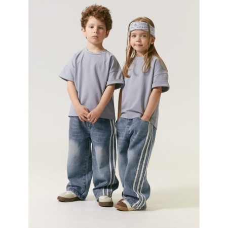 T -shirt Children's Amarobaby Stripe, height 122 cm, gray color-13
