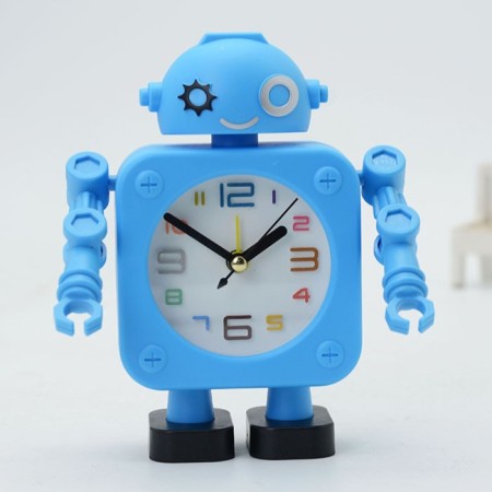 Clock - alarm clock "Robot" with an organizer, discrete move, D -6.5 cm, 12 x 15 cm, aa
