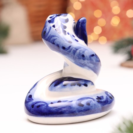 Souvenir "Snake", No. 8, Gzhel, 8 cm-2