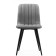 Stool on a metal frame Dani metal/velor, black/gray 43x48x85 cm