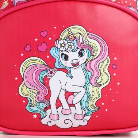 The backpack is unicorn, 20*8*23, lightning department, n/pocket, pink-4