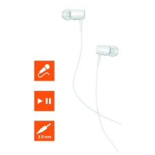 Hopower GPHP02 headphones, wired, vacuum, microphone, 1.2 m, white