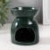 Aroma lamp ceramics "Dragonfly on the flower" Green 7.2x7.2x8.3 cm