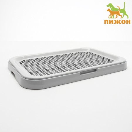 Dog toilet flat without a column of 48.5 x 34 x 4cm light gray