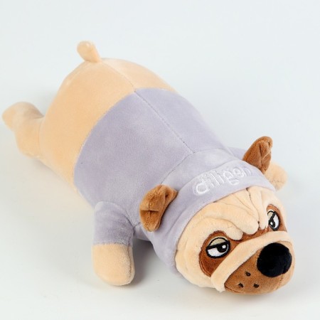 Soft toy "MOPS", 30 cm, blue color-3