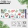 Vinyl stickers on the windows "New Year's village", reusable, 70 x 25 cm, New Year