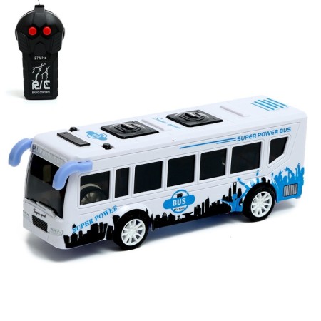 Radio -controlled bus "City", 1:40, works from batteries, white color