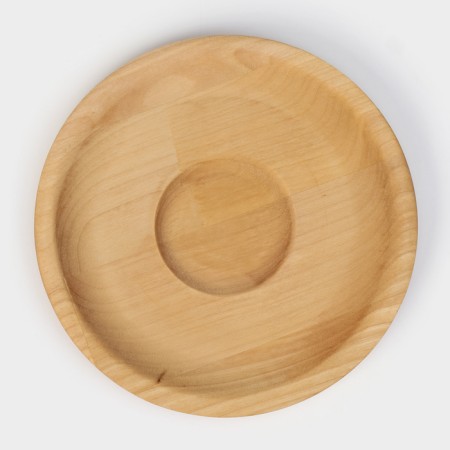 Wooden plate ADELICA "Classic", D = 16 cm, saturated with mineral oil, birch-6