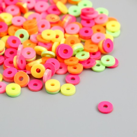 Beads for the creativity of PVC "Ring. Purvalum. Carnival" set ≈ 330 pcs 0.1x0.6x0.6 cm-1