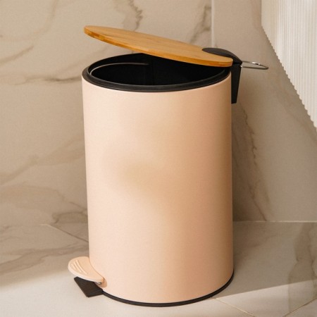 Garbage bucket SL Home, 12 l, 25 × 31 × 38 cm, beige color