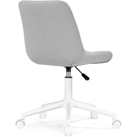 Computer chair Chester Metal/velor, white/gray 49x60x84 cm-4