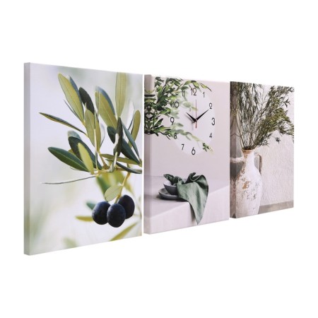Carty watch wall modular "Flora", triptych, silent, 30x40 cm-1