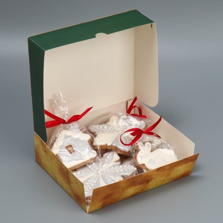 Packaging for confectionery "Happy New Year", 20 x 17 x 6 cm, New Year-4