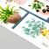 Sticker plastic interior color "Plants in pots-sounds" 30x90 cm set 2 sheets