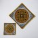 Diningral “Arabesque”, 7 items: 30 × 30 cm - 1 pc, 18 × 18 cm - 6 pcs, the color is gold, gray color