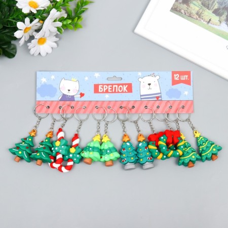 Trick Rubber "New Year tree" mix 2.2x4x6 cm-3