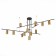 Ceiling lamp ST LUCE. SL1206.402.12. Sormano. 12x7 W, GU10, 120x120x65 cm, black color