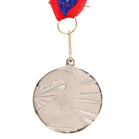 Prize medal 045 diam 4.5 cm. 2 place. Color ser. With a ribbon-2
