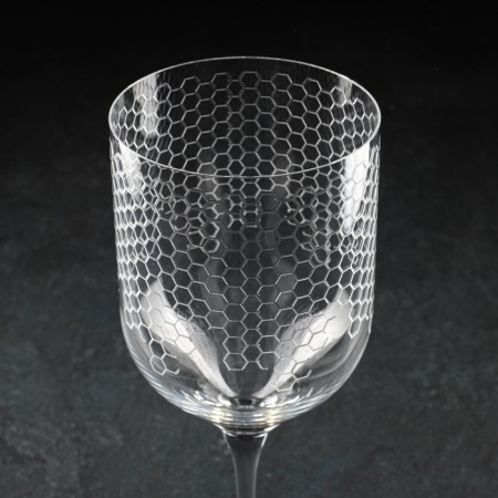 A set of glasses for the wine “Mind”, 400 ml, sot decor, 6 pcs-2