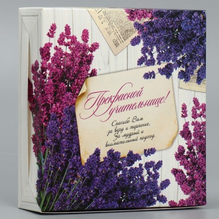 Confectionery packaging, box "Teacher", 14 x 14 x 3.5 cm-1