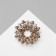 Brooch "Salute", colored in light coffee gold